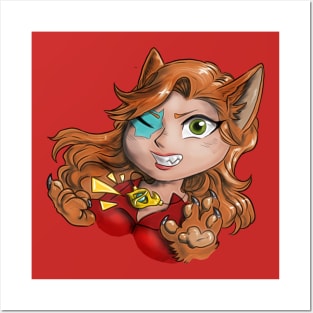 Chibi Fox with Eye of Odin Posters and Art